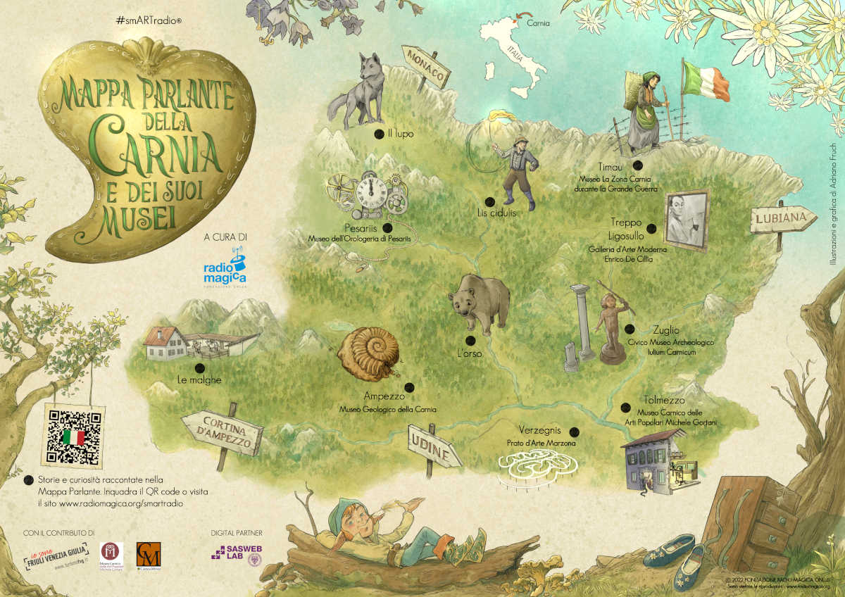 Mappa Parlante della Carnia e dei suoi Musei - fronte