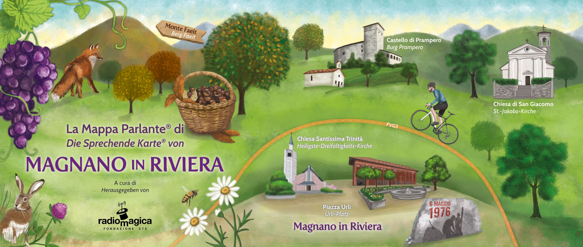 Mappa Magnano in Riviera
